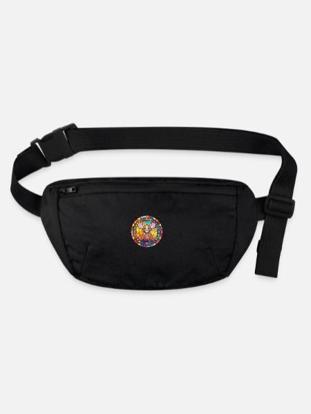 Mouse Colorful Watercolor Animal Pet Illustration - Stanley/Stella recycled Hip Bag  - black - Front