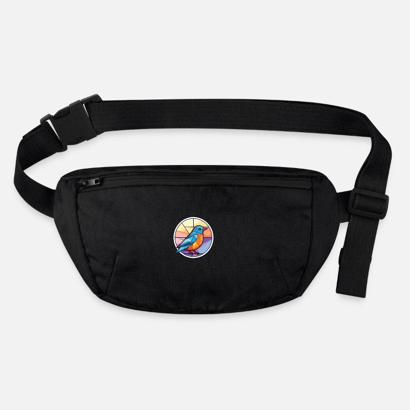 Blauer Vogel Buntes Aquarell Tier Illustration Stanley/Stella recycelte Gürteltasche