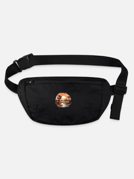 Savanne - Stanley/Stella recycelte Gürteltasche - Schwarz - Vorne