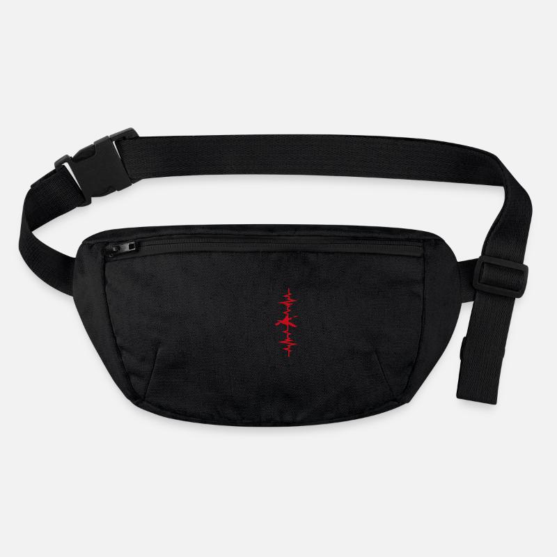 Rowing heartbeat Stanley/Stella recycled Hip Bag 