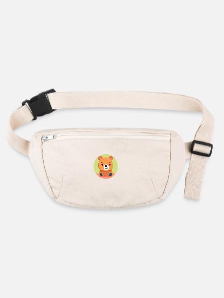 Cuddly Bear Grin - Stanley/Stella recycled Hip Bag  - natural - Front