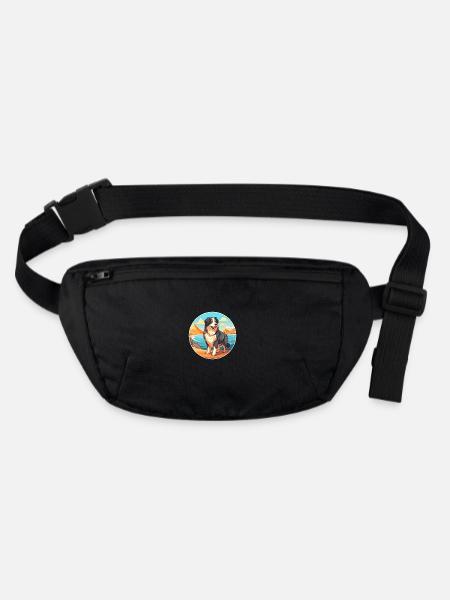 Chien de berger des Carpates race Cartoon Kawaii chien - Sac banane recyclé Stanley/Stella - noir - Devant
