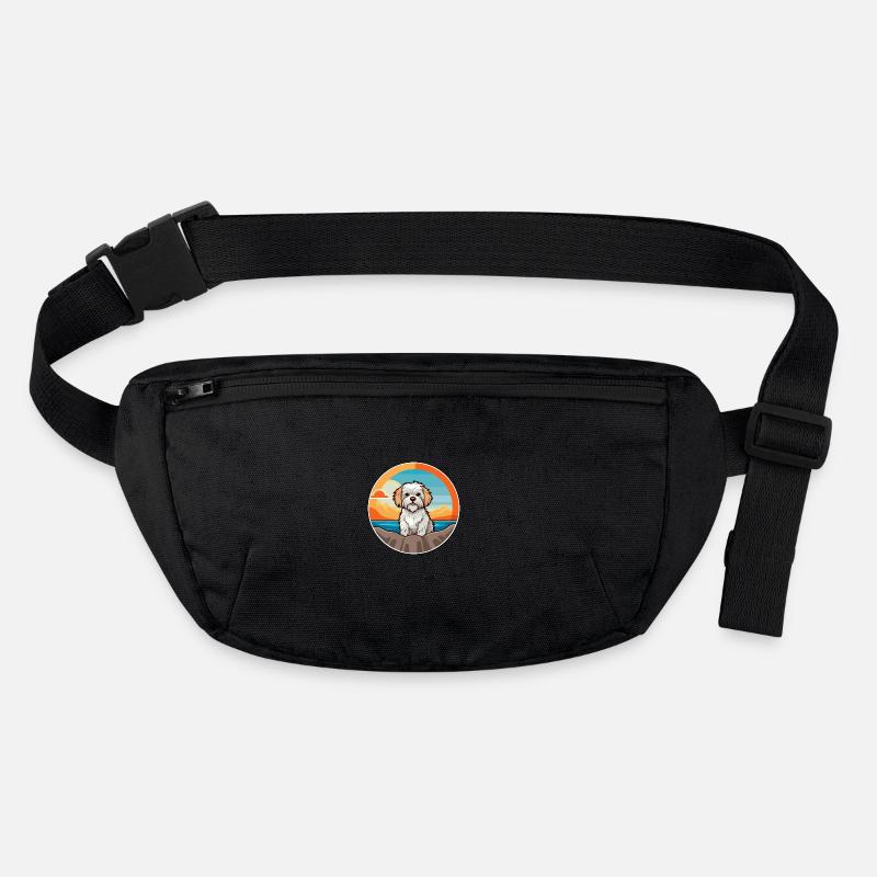 Dandie Dinmont Terrier Dog Breed Cartoon Kawaii Stanley/Stella recycled Hip Bag 