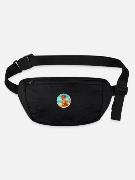 Tyroler Bracke chien race Cartoon Kawaii Clipart - Sac banane recyclé Stanley/Stella - noir - Devant