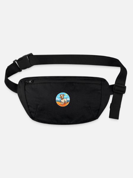 Sporting Lucas Terrier Hunderasse Cartoon Kawaii - Stanley/Stella recycelte Gürteltasche - Schwarz - Vorne