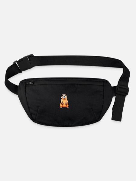 Gopher Buntes Aquarell Cartoon Kawaii Tier - Stanley/Stella recycelte Gürteltasche - Schwarz - Vorne