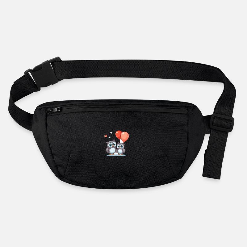 Owls Kawaii Cartoon Pet Playing With Balloons Stanley/Stella recycled Hip Bag 