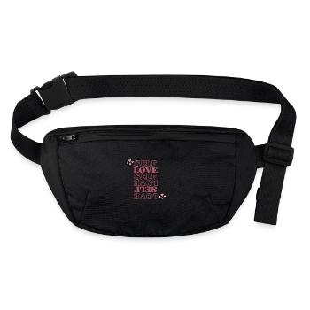 self love affirmation - Stanley/Stella recycled Hip Bag  - black - Front