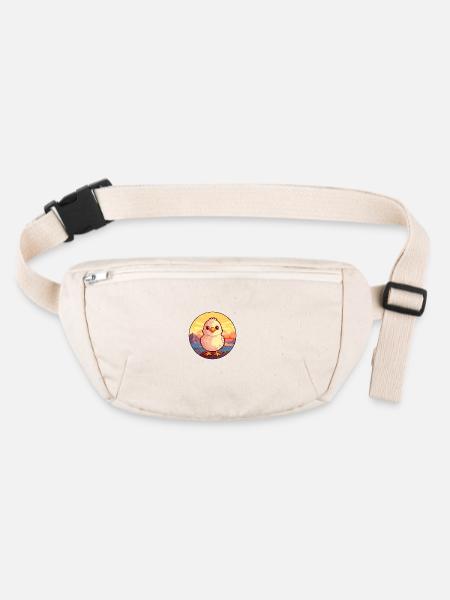 Chick Colorful Watercolor Cartoon Kawaii Animal - Stanley/Stella recycled Hip Bag  - natural - Front