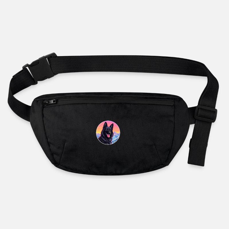 Groenendael Belgian Shepherd Dog Breed Cartoon Kaw Stanley/Stella recycled Hip Bag 
