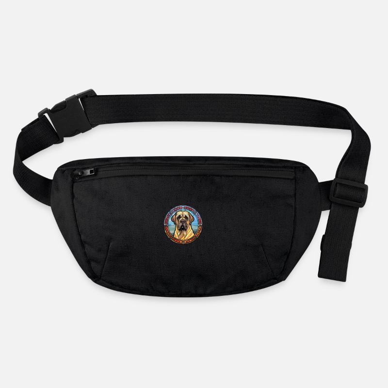 Mastiff anglais chien race vitrail coloré W Sac banane recyclé Stanley/Stella