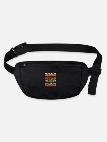 Objectif de santé non fumeur - Sac banane recyclé Stanley/Stella - noir - Devant