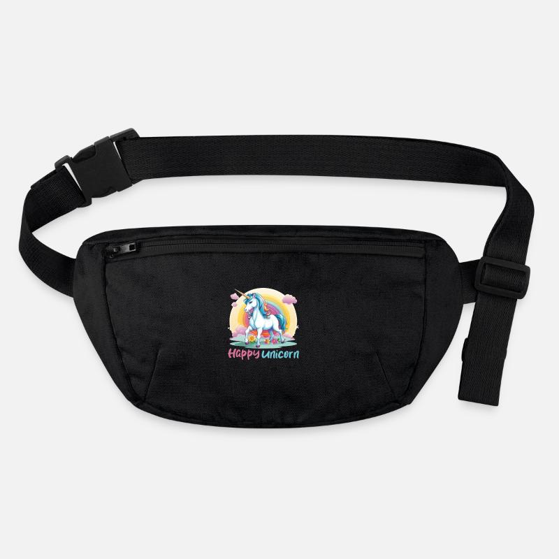 Licorne heureuse joyeux enfants Licorne Logo Sac banane recyclé Stanley/Stella