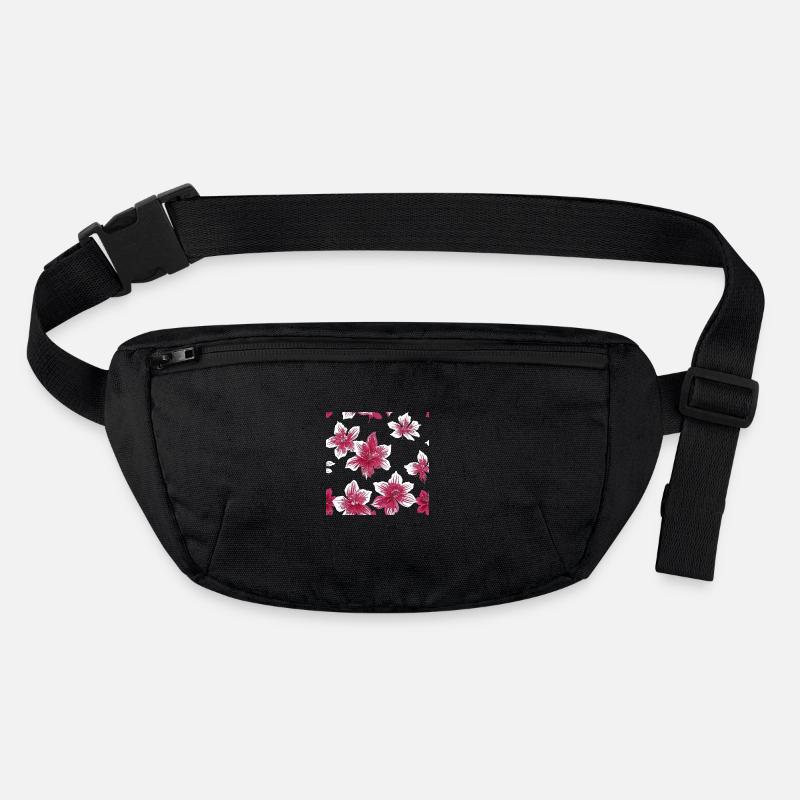 Hawaiian Flowers - Stanley/Stella recycled Hip Bag  - black