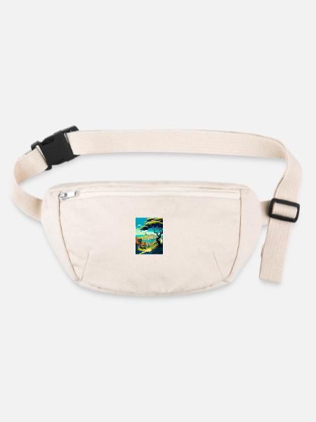 Viana Italie Vintage voyage affiche WPA Souvenir - Sac banane recyclé Stanley/Stella - blanc naturel - Devant