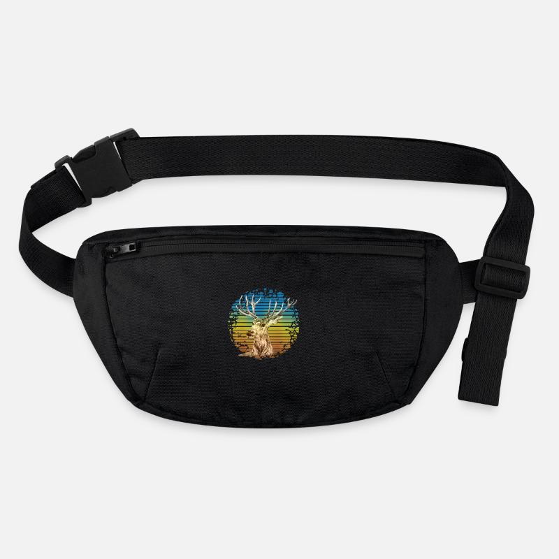 Hirsch - Stanley/Stella recycelte Gürteltasche - Schwarz
