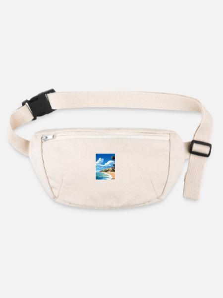 Costa Dorara Espagne Affiche de voyage vintage Souvenir - Sac banane recyclé Stanley/Stella - blanc naturel - Devant