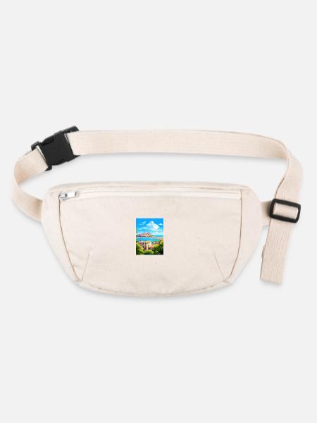 Palma De Mallorca Spain Vintage Travel Poster WPA - Stanley/Stella recycled Hip Bag  - natural - Front