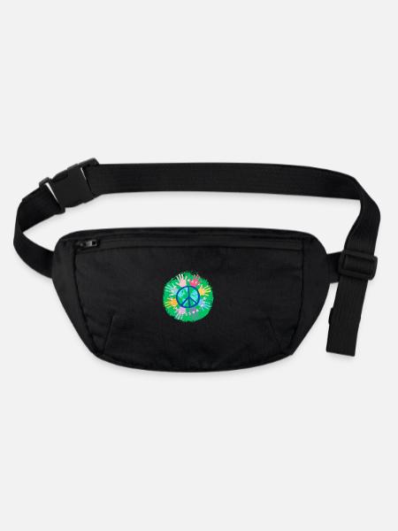 Gemeinsam stark sein - Stanley/Stella recycelte Gürteltasche - Schwarz - Vorne