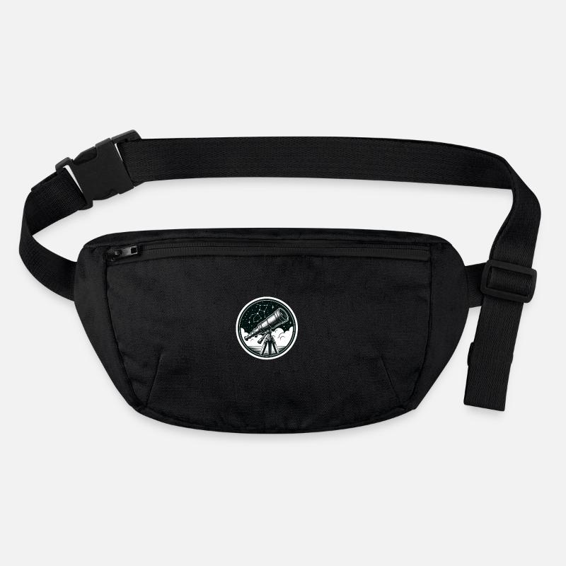Telescope in front of the night sky - Stanley/Stella recycled Hip Bag - black