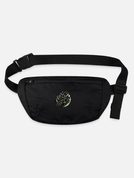 Abstrakter taktischer Wirbel - Stanley/Stella recycelte Gürteltasche - Schwarz - Vorne