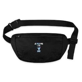 Je peux pas j'ai surf - Sac banane recyclé Stanley/Stella - noir - Devant