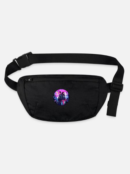 Urban Cyberpunk Couple - Stanley/Stella recycled Hip Bag  - black - Front
