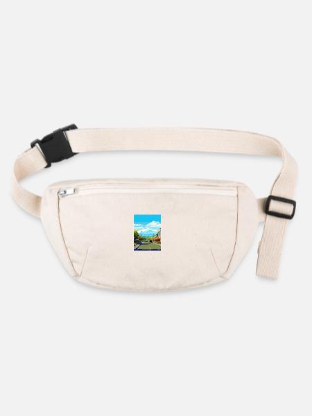 San Jose Kalifornien Vintage Reiseposter Souvenir - Stanley/Stella recycelte Gürteltasche - Naturweiß - Vorne