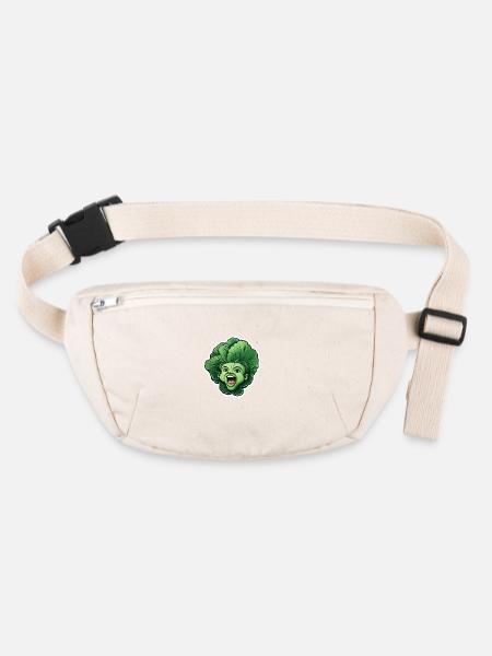 Spinatkopf - Stanley/Stella recycelte Gürteltasche - Naturweiß - Vorne