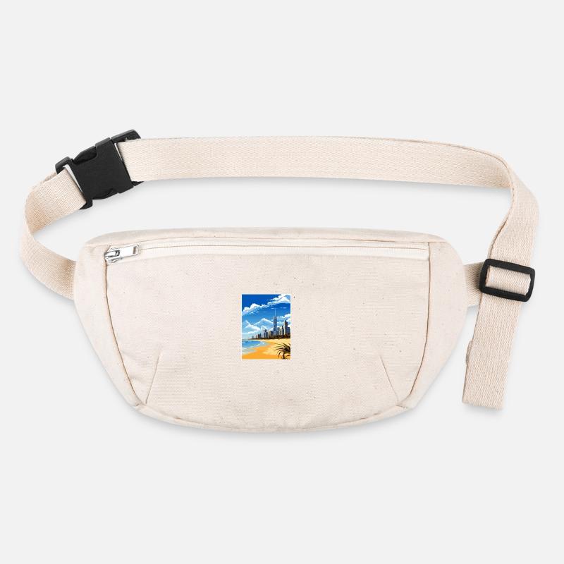 Gold Coast Australia Deco Vintage Travel Poster Stanley/Stella recycled Hip Bag 