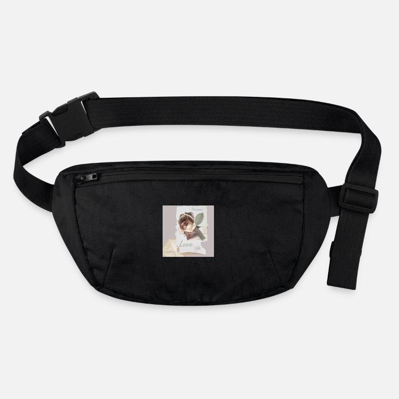 Rosenbrief - Stanley/Stella recycelte Gürteltasche - Schwarz