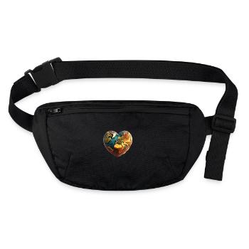 Ma maison, la terre - Sac banane recyclé Stanley/Stella - noir - Devant