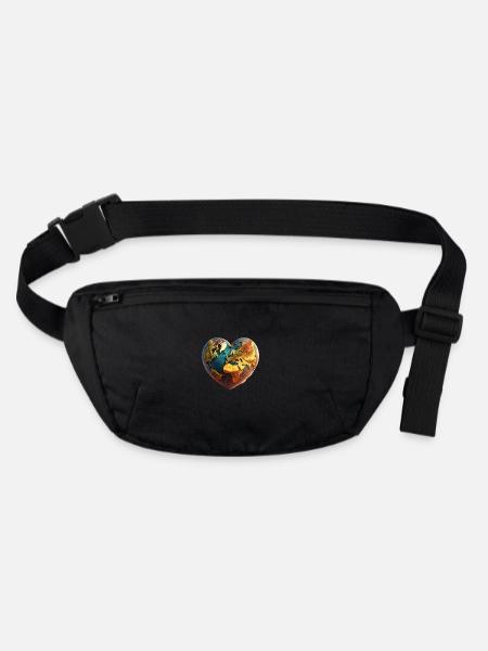 My home, the earth - Stanley/Stella recycled Hip Bag  - black - Front