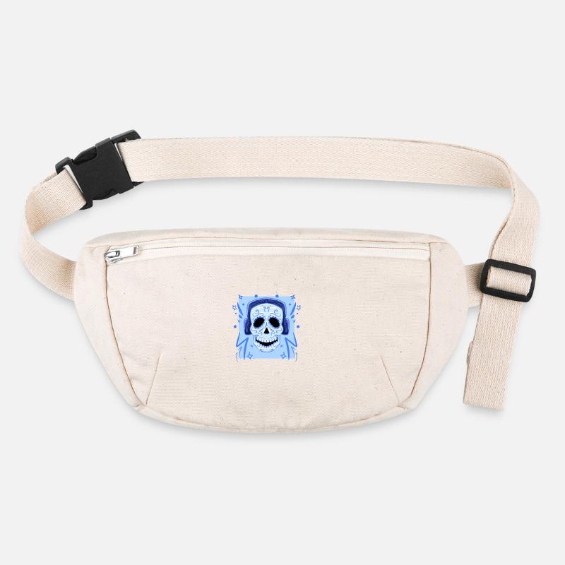 Totenkopf in Kopfhörern, Elektro-Totenkopf-Beats Stanley/Stella recycelte Gürteltasche