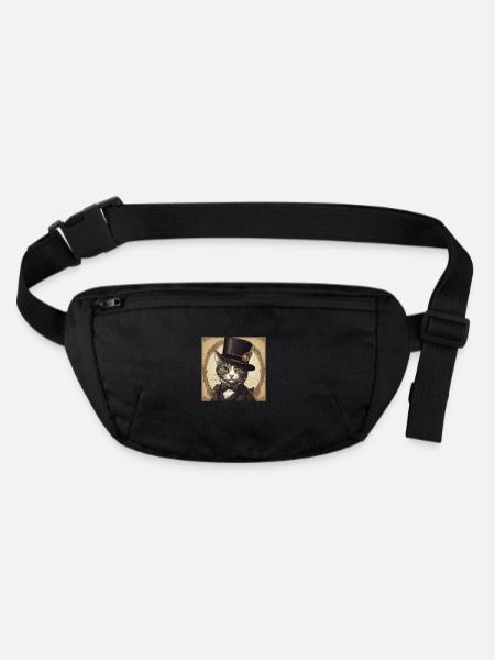 Der kultivierte Gentilchat - Stanley/Stella recycelte Gürteltasche - Schwarz - Vorne