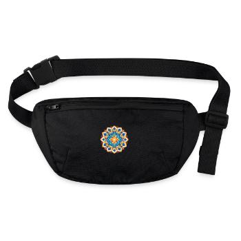 Mandala Pattern Colors Symmetrical3 - Stanley/Stella recycled Hip Bag  - black - Front