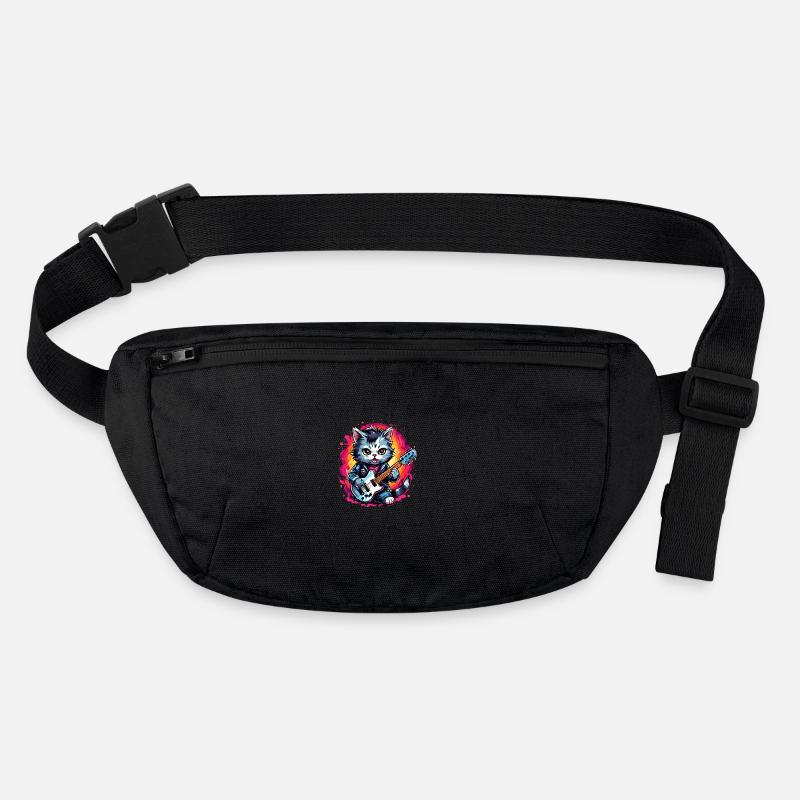 Chibi Rocker Cat Stanley/Stella recycled Hip Bag 