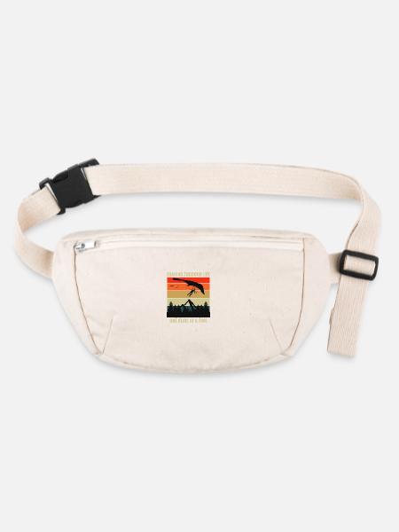 Drachenfliegen Luftsport Abenteuer Segelflug Pilot - Stanley/Stella recycelte Gürteltasche - Naturweiß - Vorne