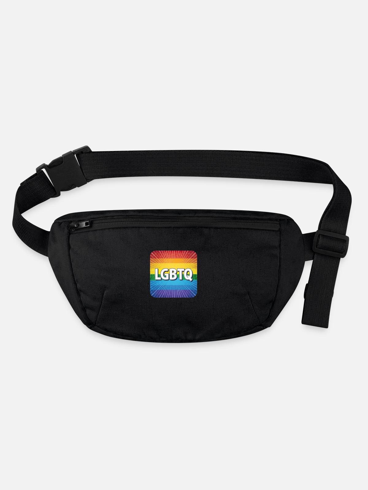 LGBTQ - Stanley/Stella recycled Hip Bag  - black - Front