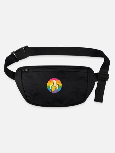 LGBTQ Banane - Stanley/Stella recycelte Gürteltasche - Schwarz - Vorne