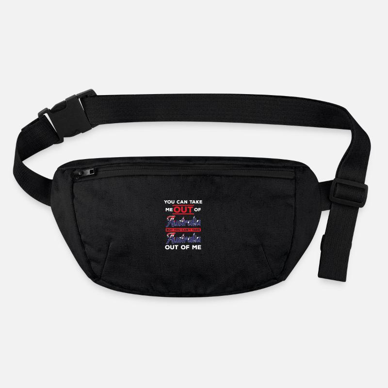 Outback Aussie Melbourne Gold Coast - Stanley/Stella recycled Hip Bag  - black