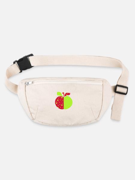 Apfel - Stanley/Stella recycelte Gürteltasche - Naturweiß - Vorne