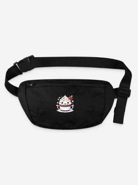 Charming Cocoa Companion - Stanley/Stella recycled Hip Bag  - black - Front