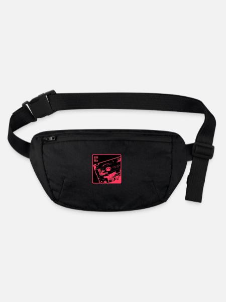 Kids from the 90s - red MC close-up - Stanley/Stella recycelte Gürteltasche - Schwarz - Vorne