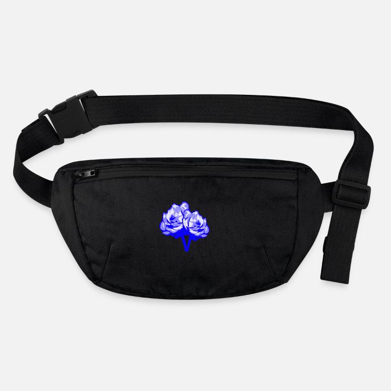 Zwei Schöne Rose Blüte Blatt 2 Röschen Rosenstrauß Stanley/Stella recycelte Gürteltasche