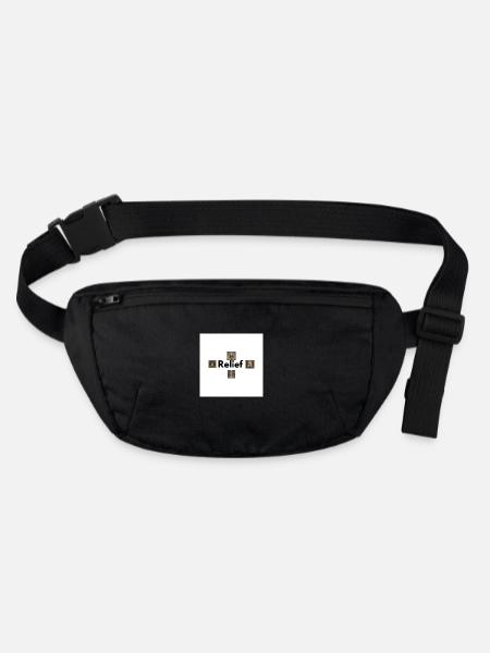 RELIEF - Stanley/Stella recycled Hip Bag  - black - Front