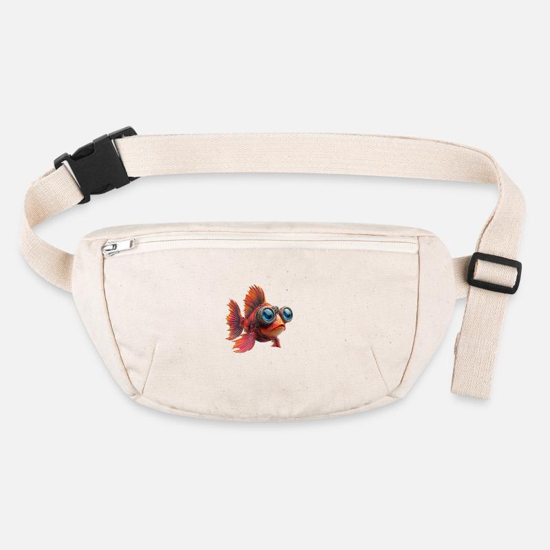 Funny fish in diving suit Stanley/Stella recycled Hip Bag 