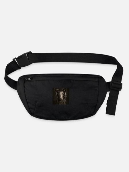Black Animals - Cool dog - Stanley/Stella recycelte Gürteltasche - Schwarz - Vorne