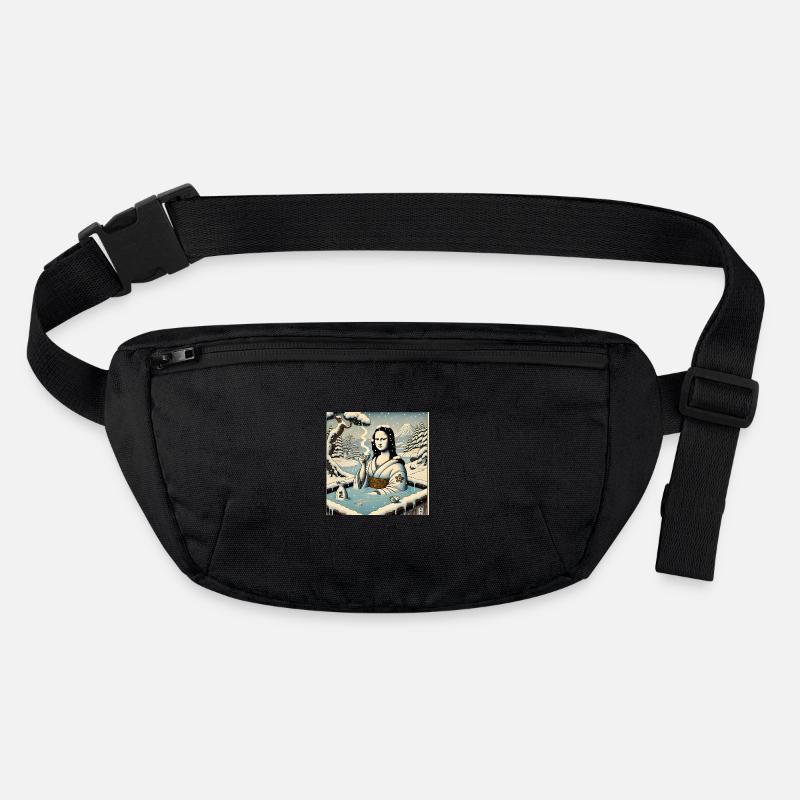 Mona Lisa drinking sake in onsen Stanley/Stella recycled Hip Bag 