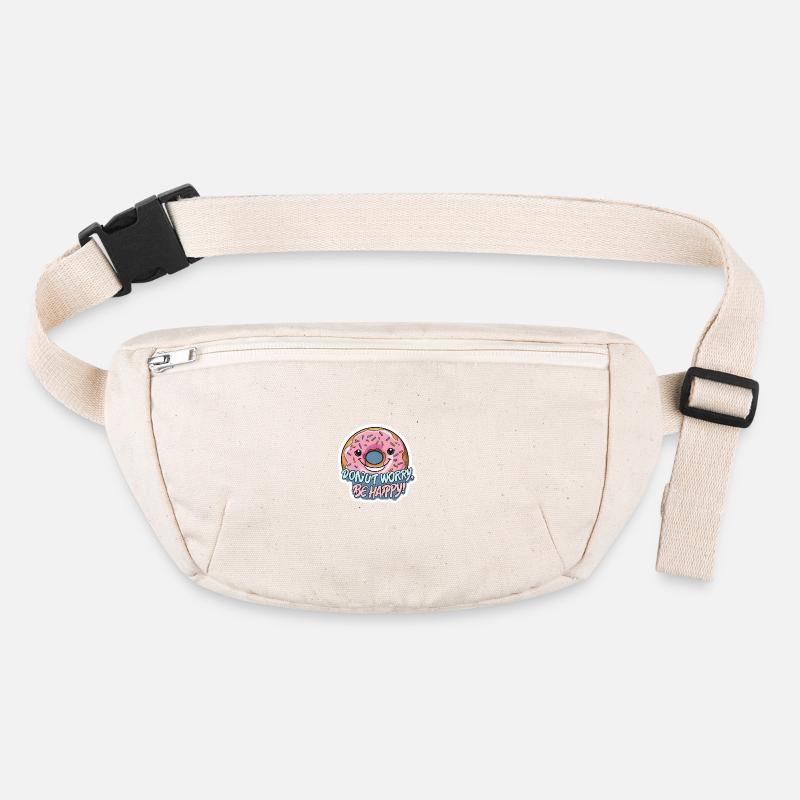 Donut Worry Be Happy Cute Kawaii Dessert Pun Stanley/Stella recycled Hip Bag 